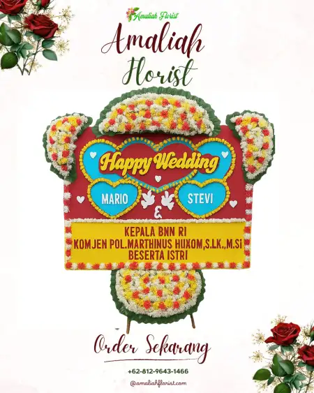 Papan Bunga Pernikahan Tong Marimbun