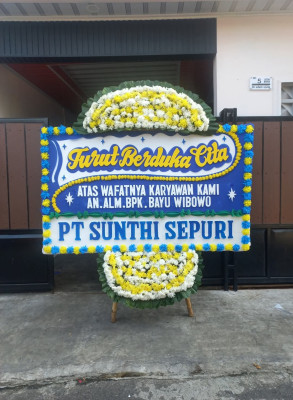 Papan Bunga Duka di Tong Marimbun